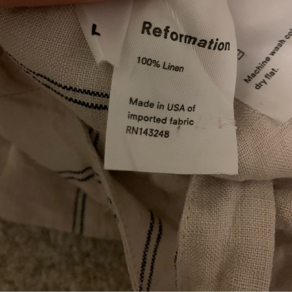 Reformation linen crop top size L - Picture 4 of 4
